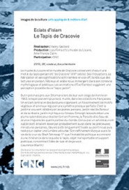 Eclats d'Islam - le tapis de Cracovie