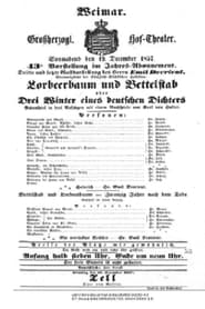 Poster Lorbeerbaum und Bettelstab