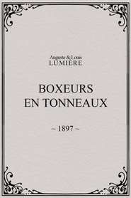 Poster Boxers in Barrels 1897