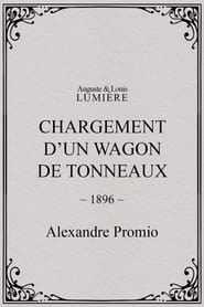 Poster Chargement d’un wagon de tonneaux