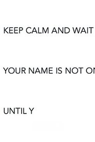 Poster Keep Calm and Wait 2017