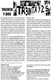 Treinta y dos: un documental de muchos tiempos