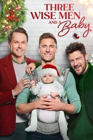Poster Drei Weihnachtsmänner und ein Baby