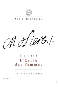 Poster L'école des femmes 1999