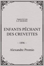 Poster Enfants pêchant des crevettes