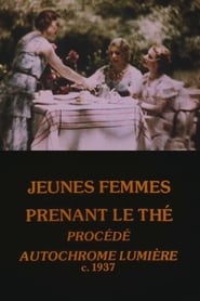 Jeunes femmes prenant le thé procédé Autochrome Lumière