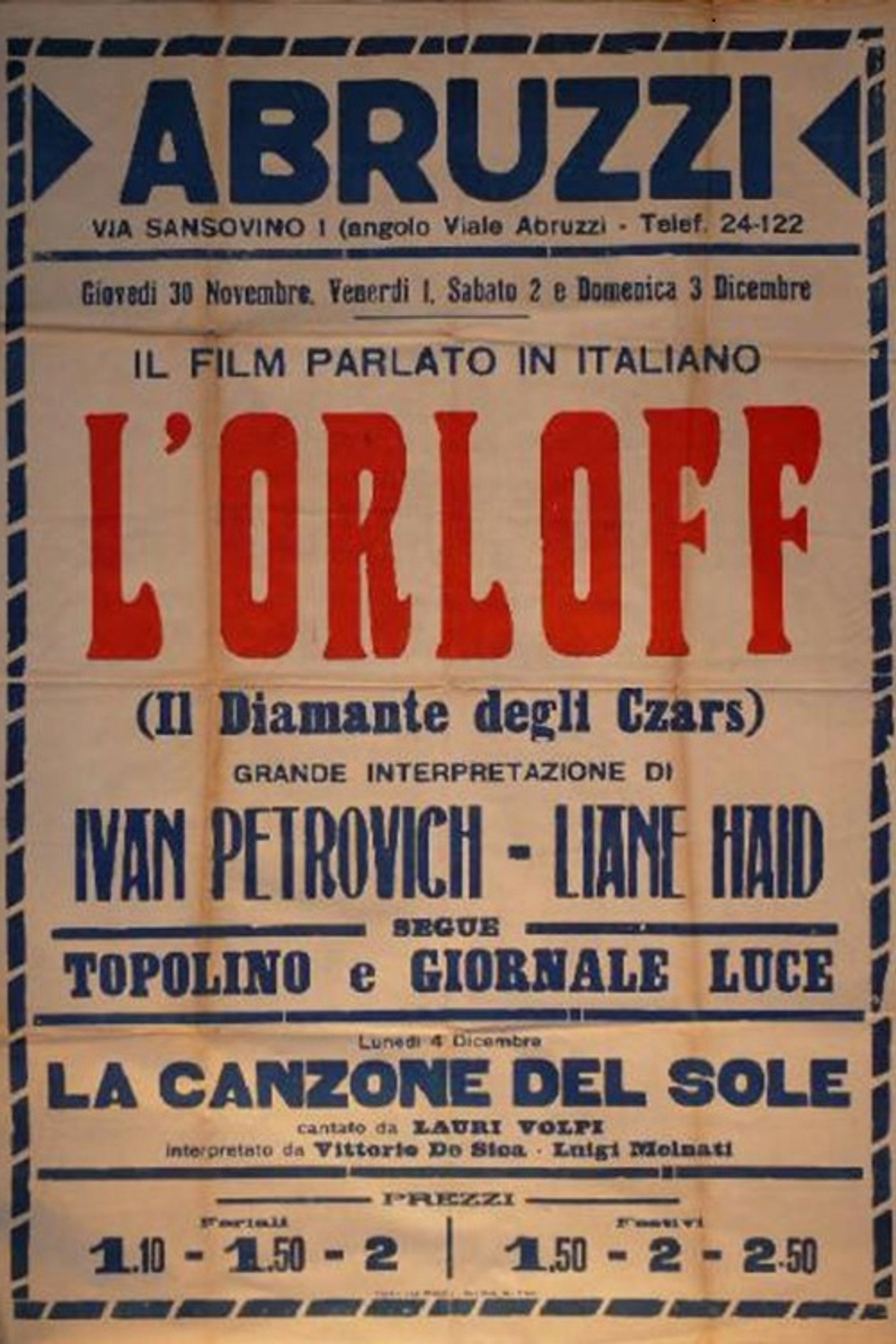 L'Orloff (Il diamante degli Czars)