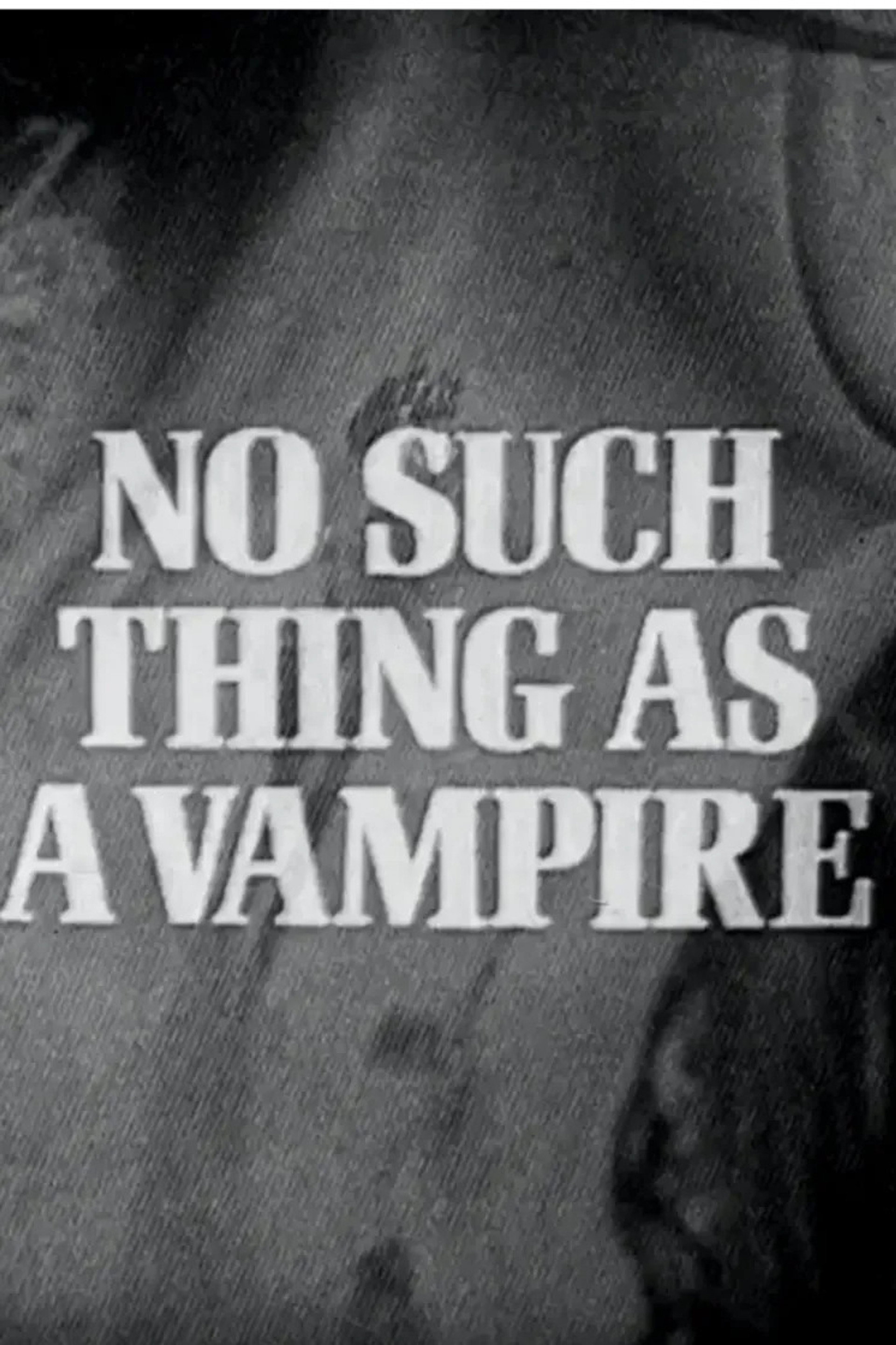 No Such Thing as a Vampire