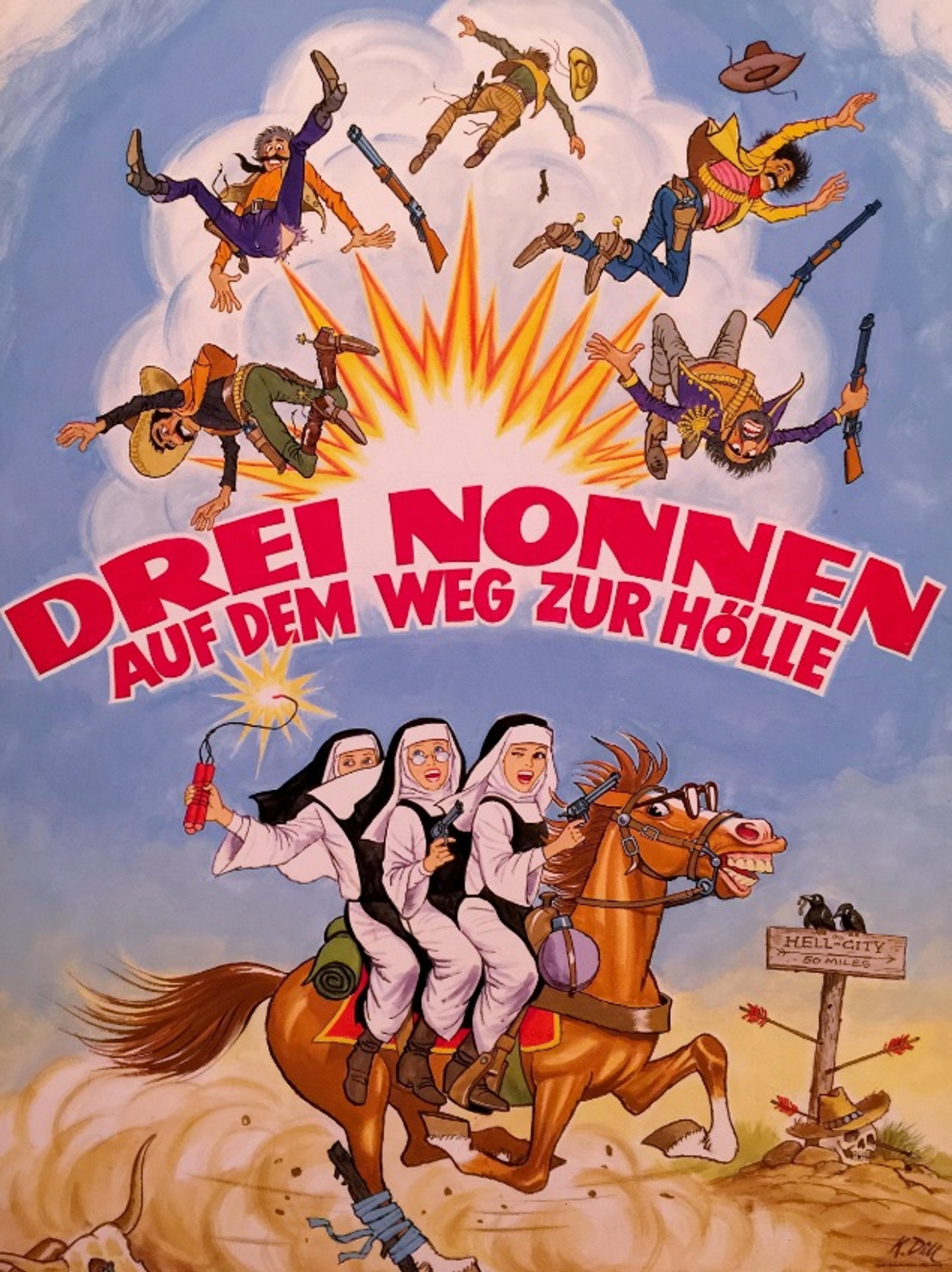 Drei Nonnen auf dem Weg zur Hölle