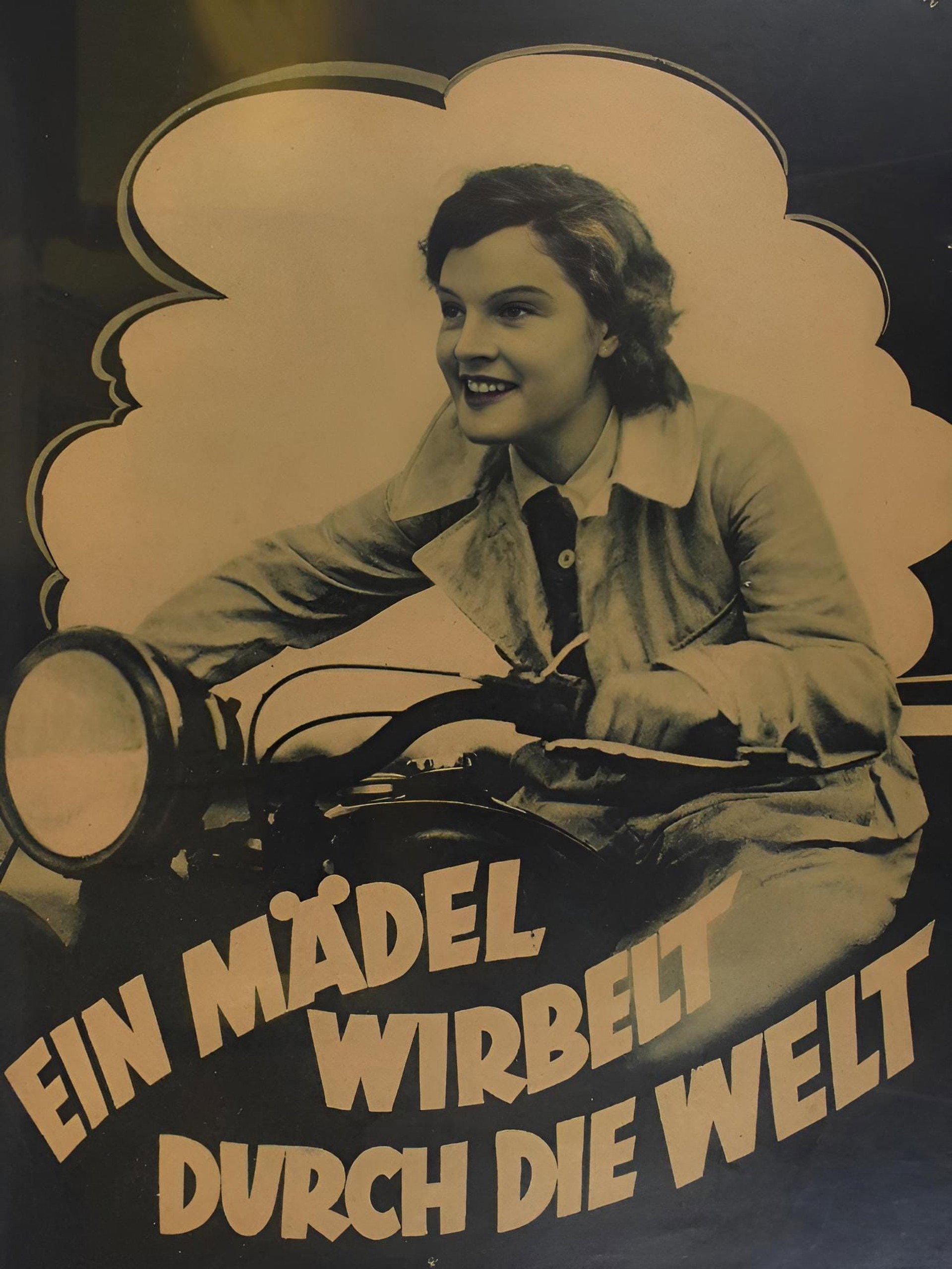 Ein Mädel wirbelt durch die Welt