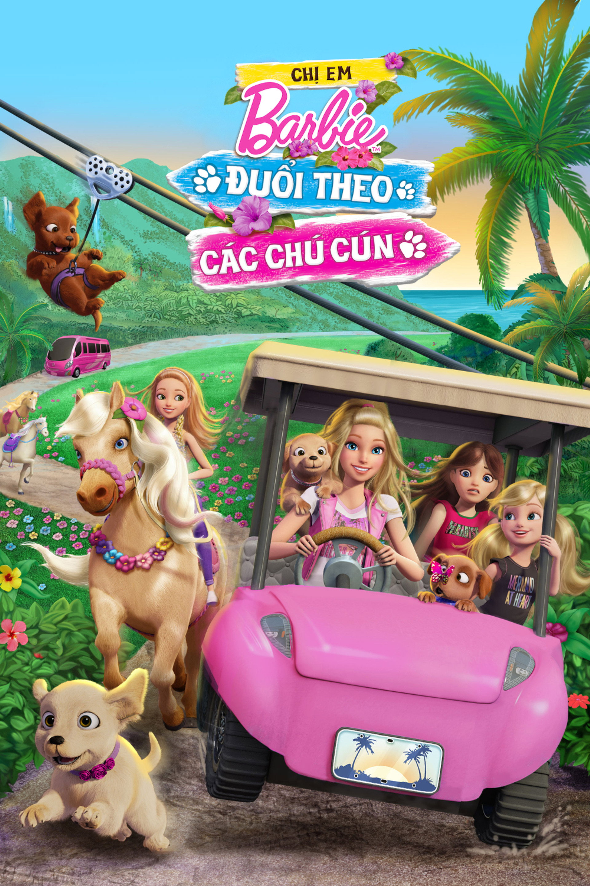 Chị Em Barbie Đuổi Theo Các Chú Cún