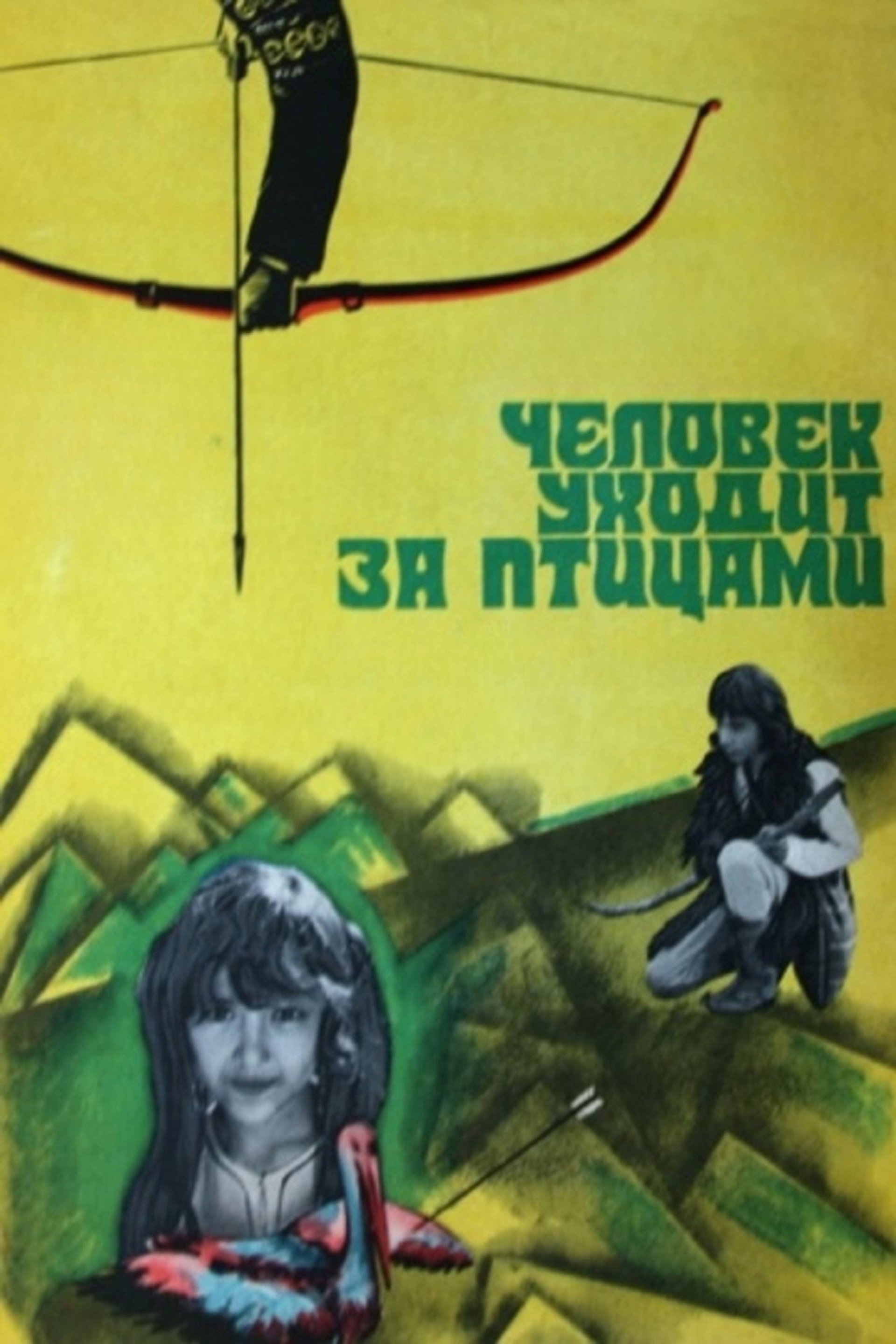 Человек уходит за птицами