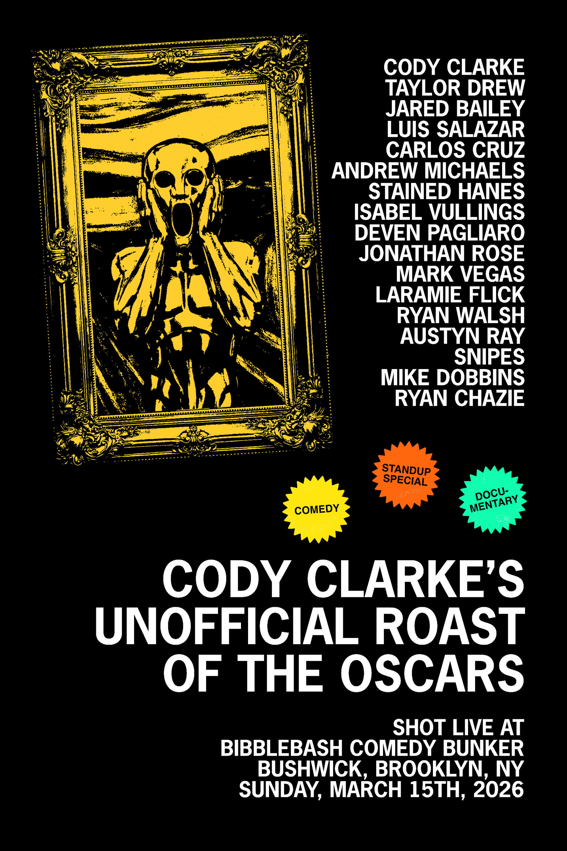 Cody Clarke's Unofficial Roast of the Oscars
