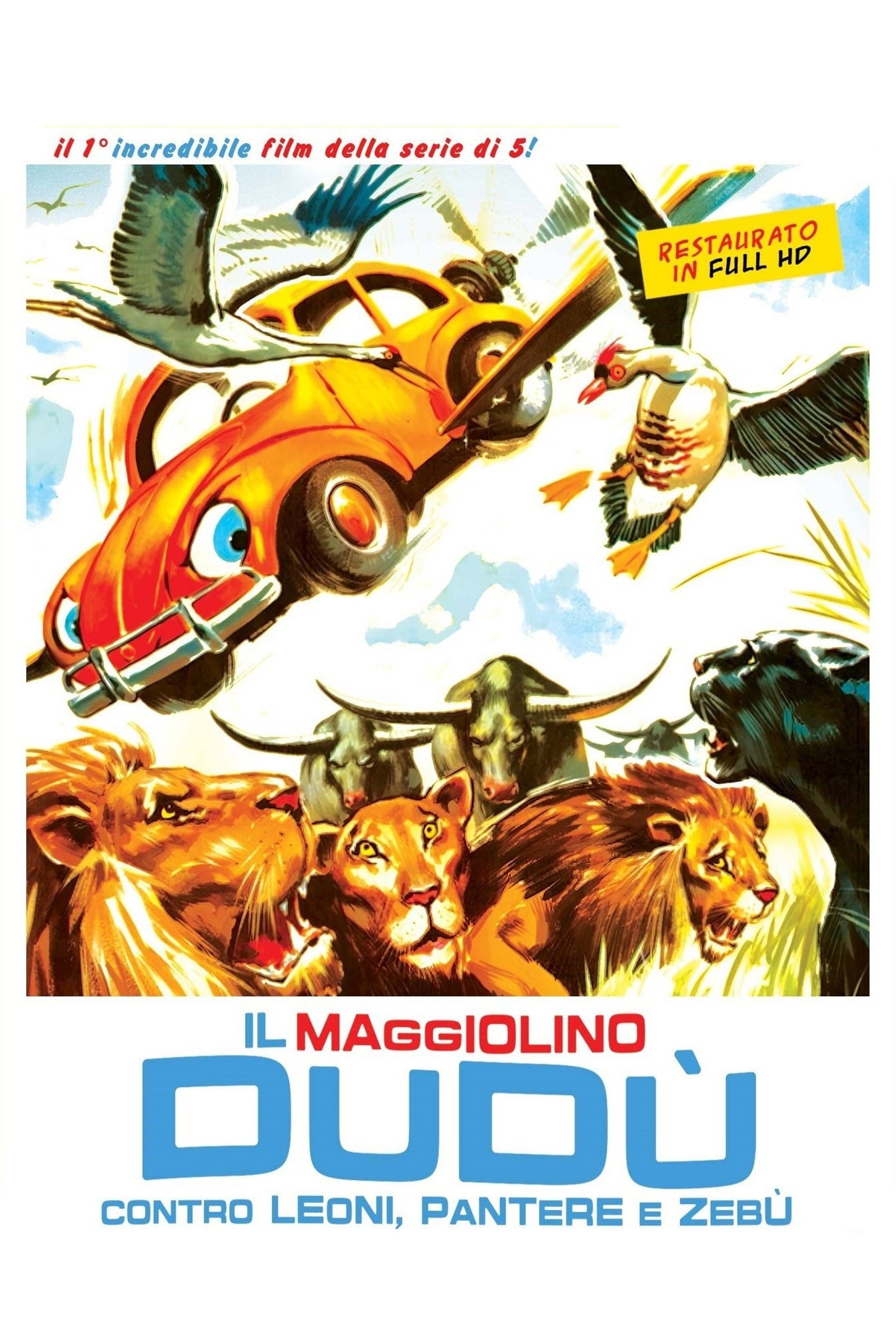 Il maggiolino Dudù contro leoni, pantere e zebù