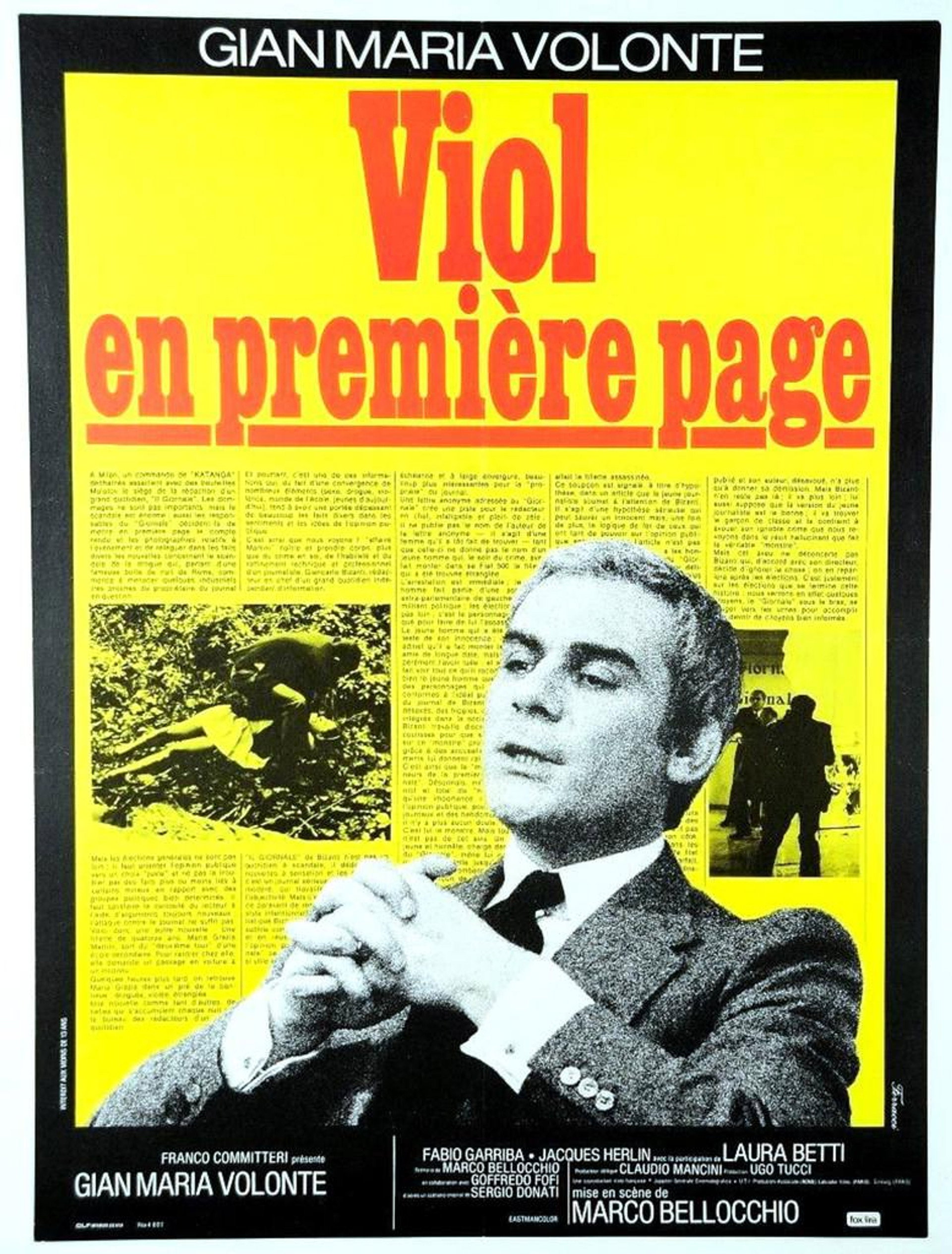 Viol en première page