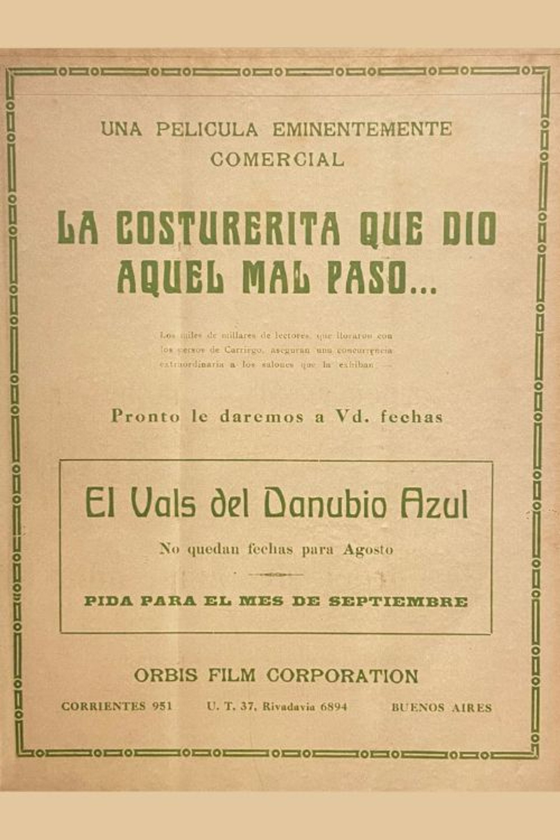 La costurerita que dio aquel mal paso