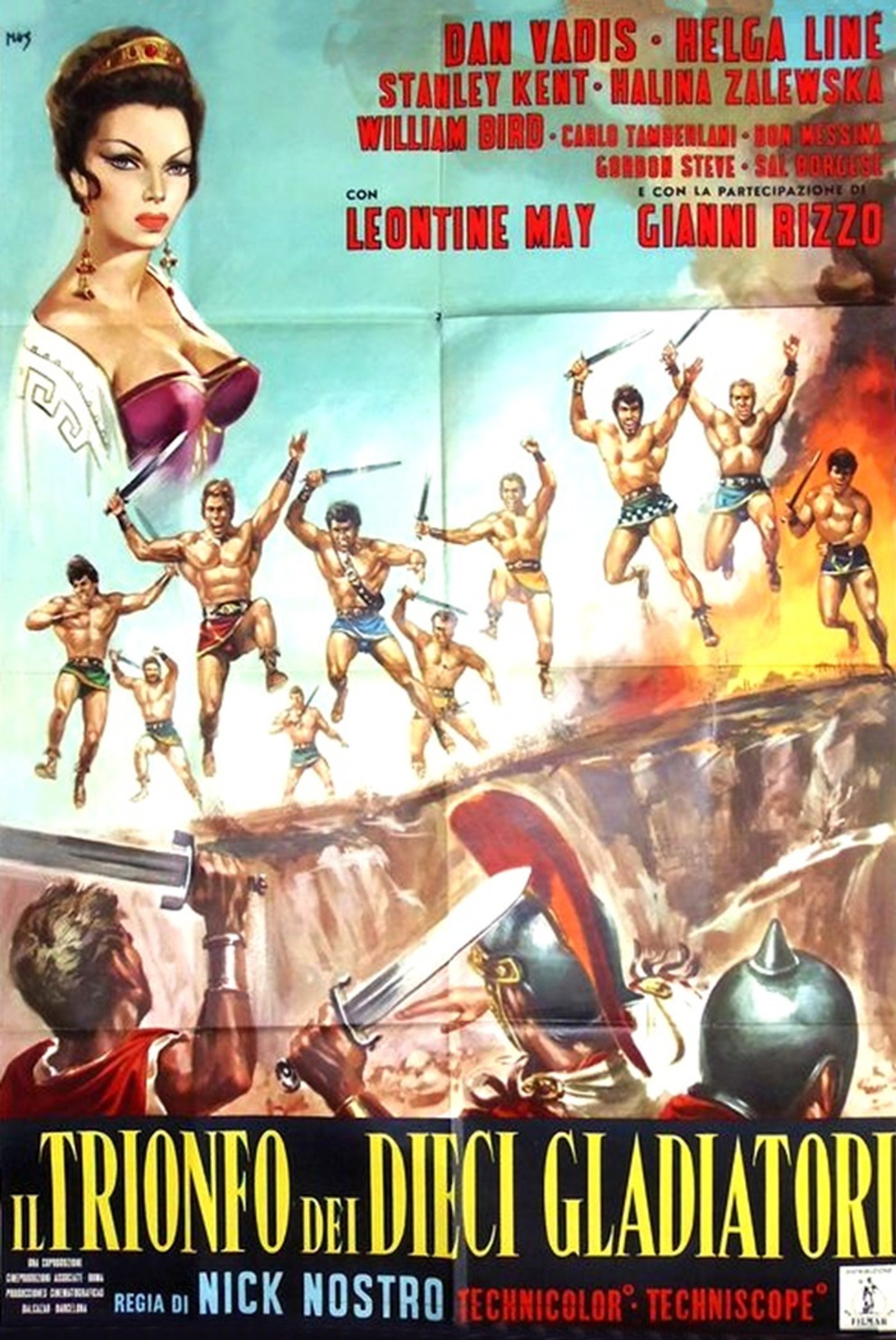Il trionfo dei dieci gladiatori