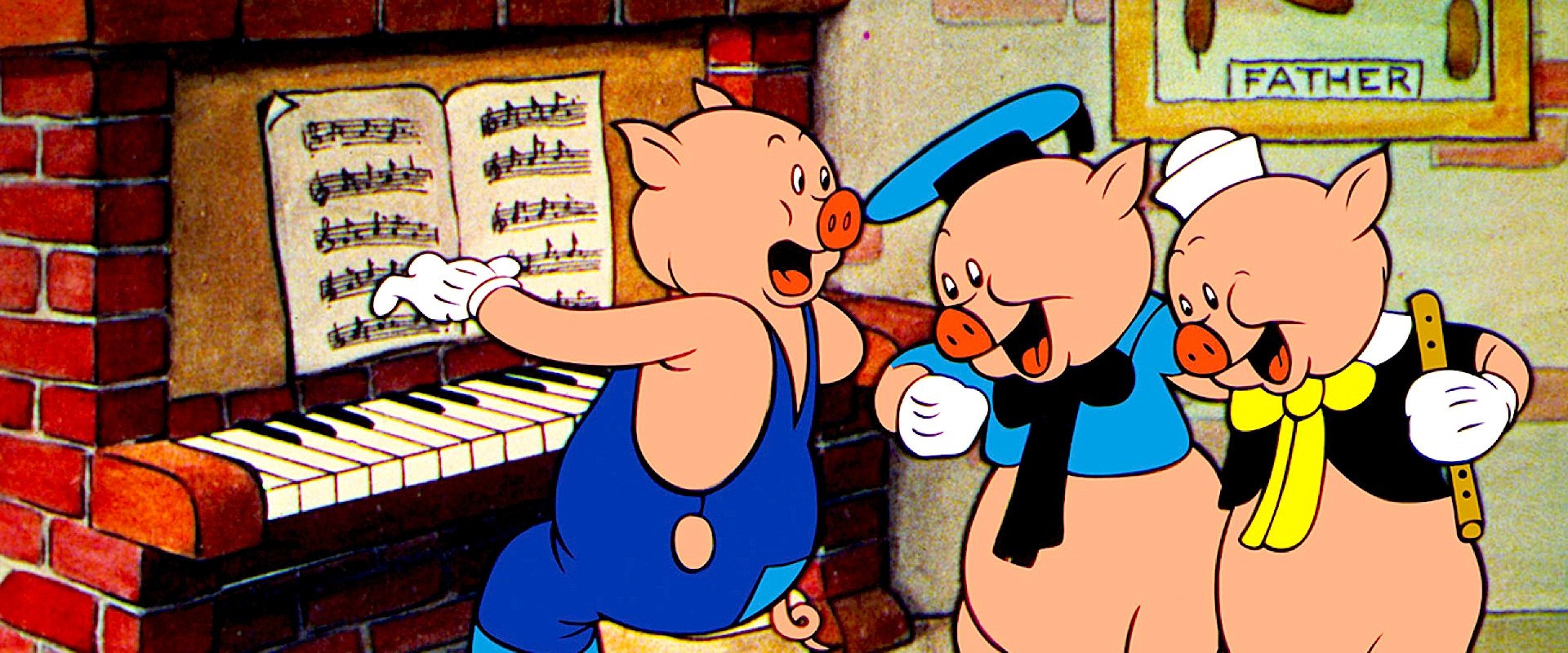 Three Little Pigs backdrop