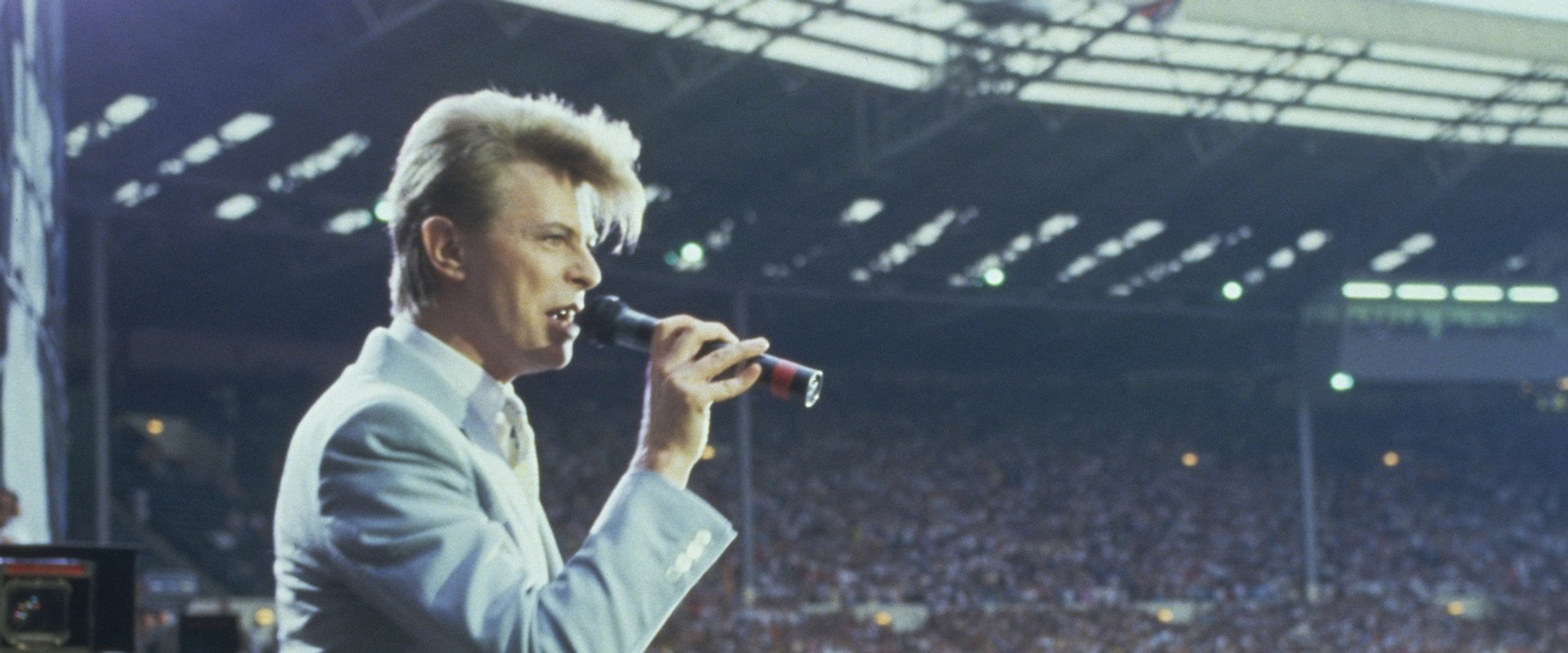 David Bowie at Live Aid backdrop
