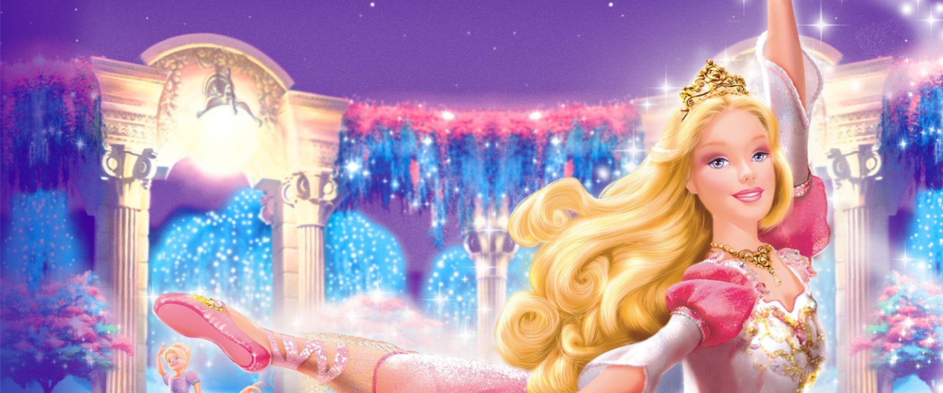 Barbie in the 12 Dancing Princesses backdrop