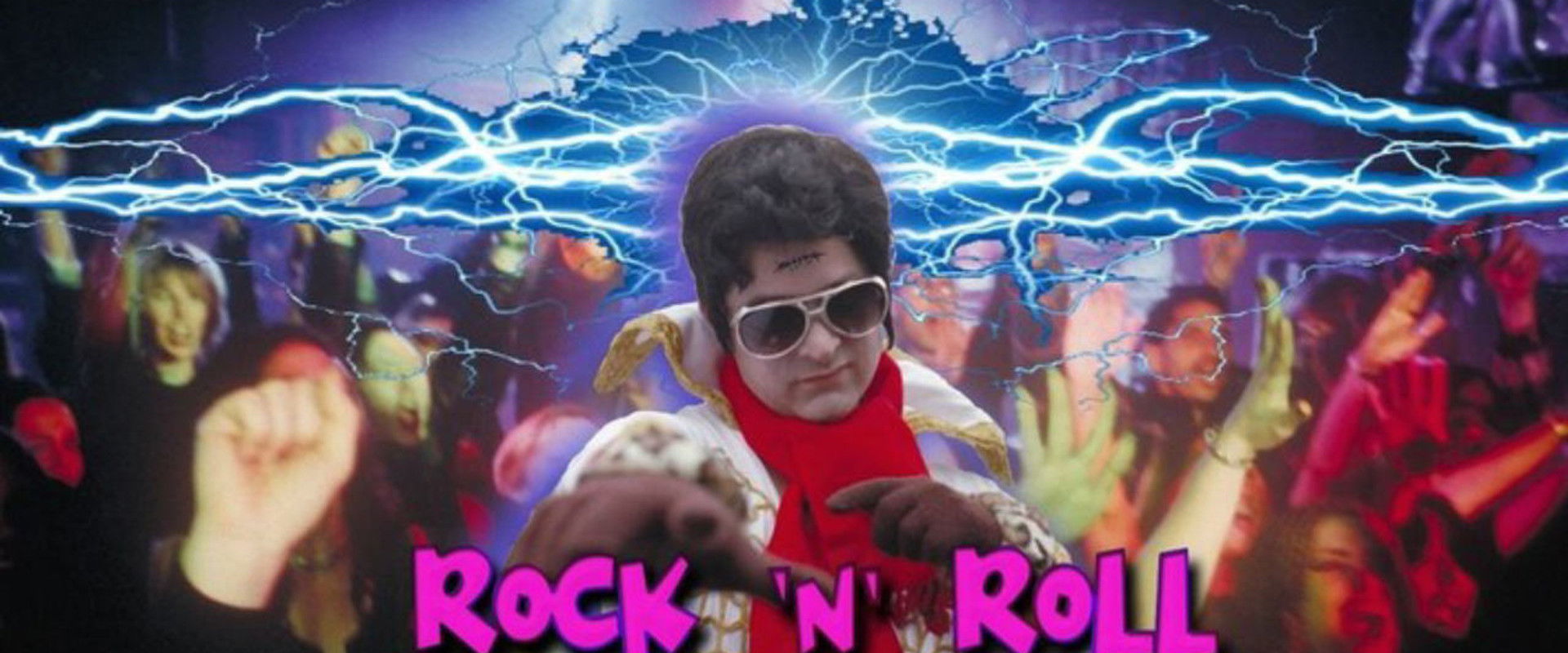 Rock 'n' Roll Frankenstein backdrop