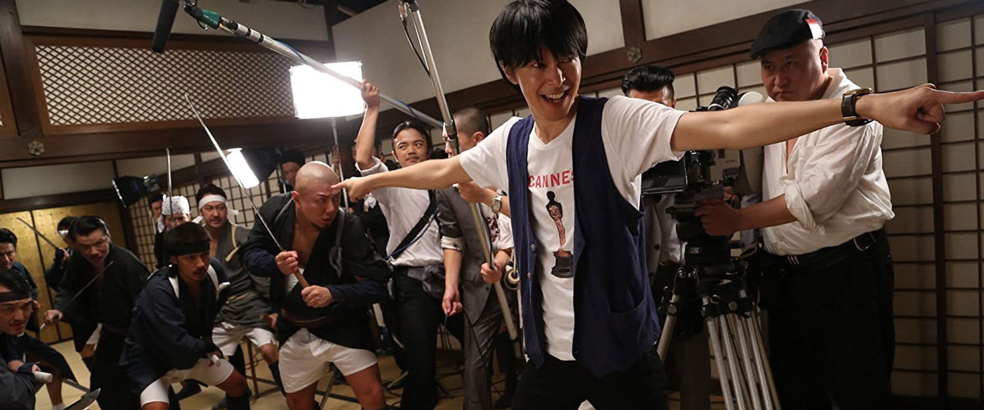 Why Don't You Play in Hell? backdrop