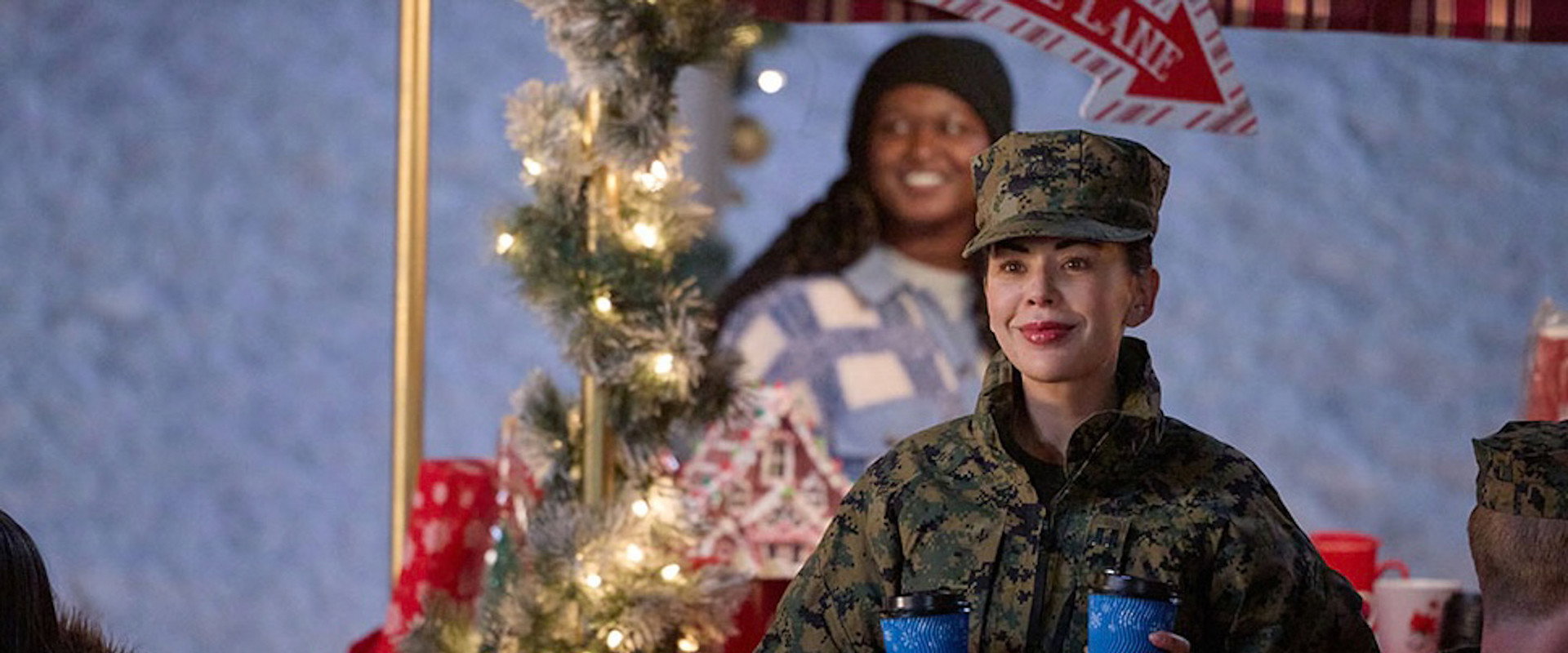 Christmas on Duty backdrop