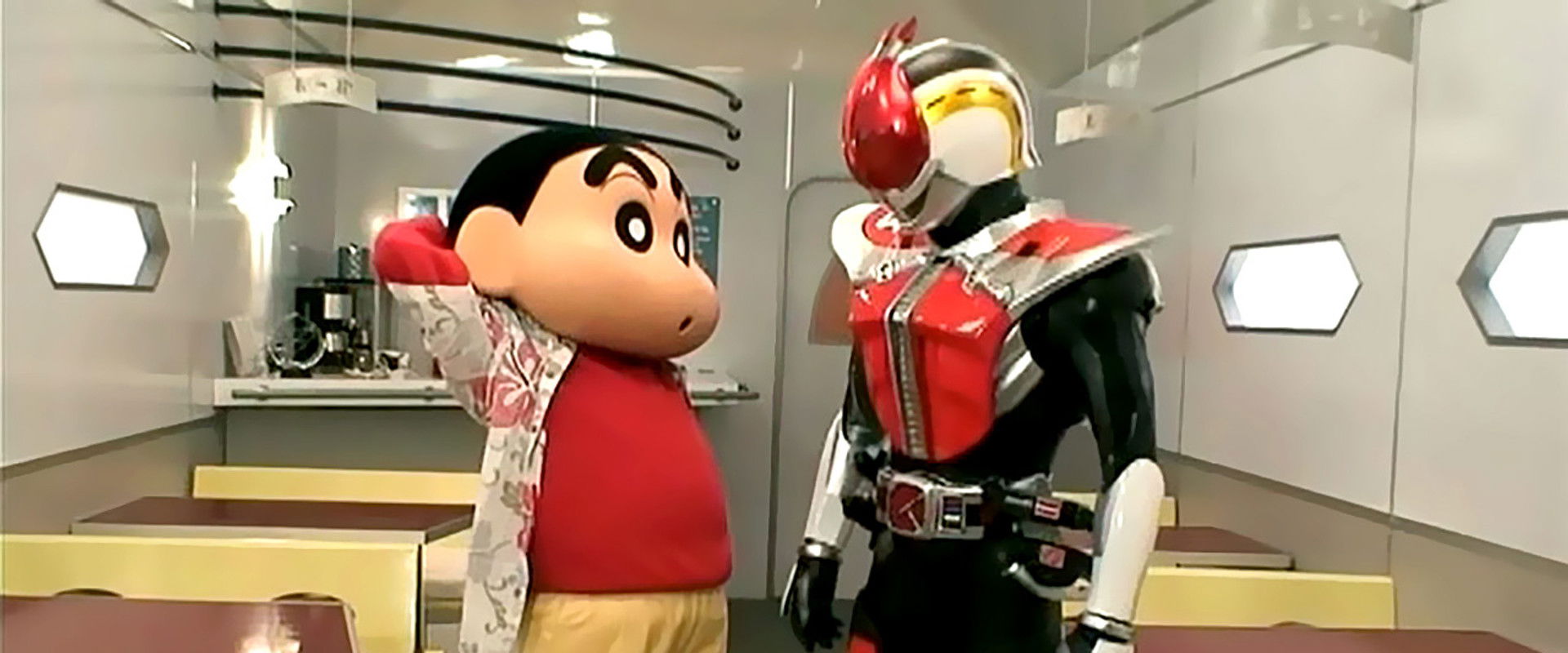 Crayon Shin-chan Midsummer Night: I Have Arrived! The Storm is Called Den-O vs. Shin-O! 60 Minute Special!! backdrop
