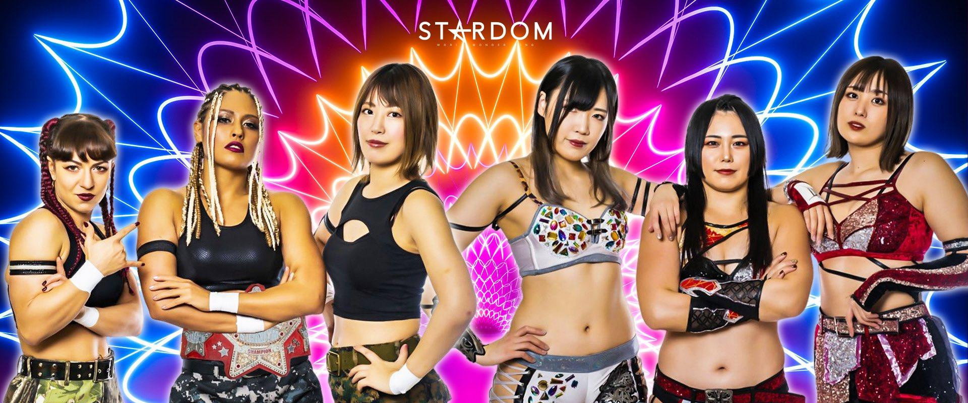 Stardom Triangle Derby I in Fuji backdrop