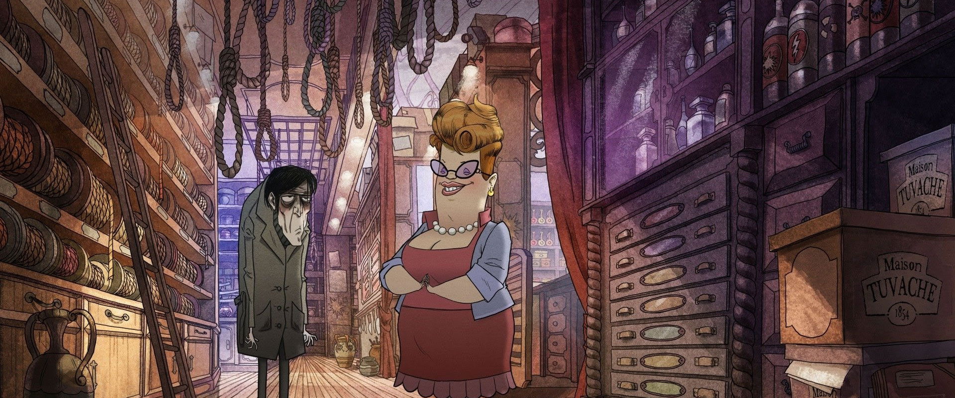 The Suicide Shop backdrop