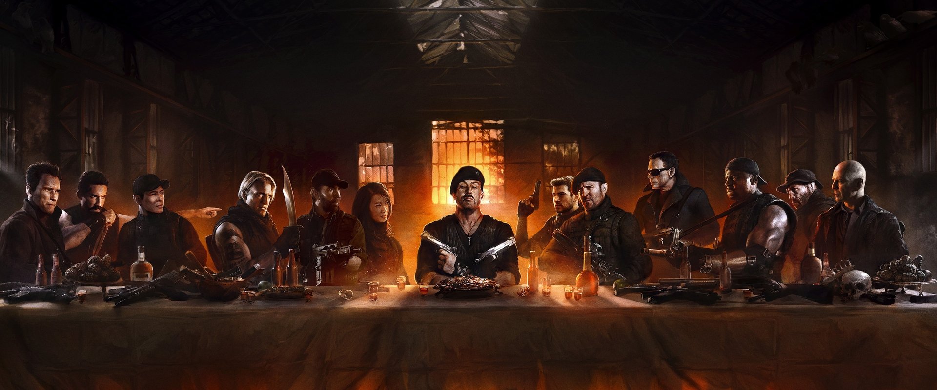 The Expendables 2 backdrop