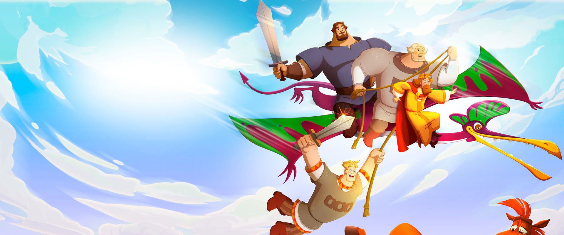 Three Heroes and the Navel of the World backdrop