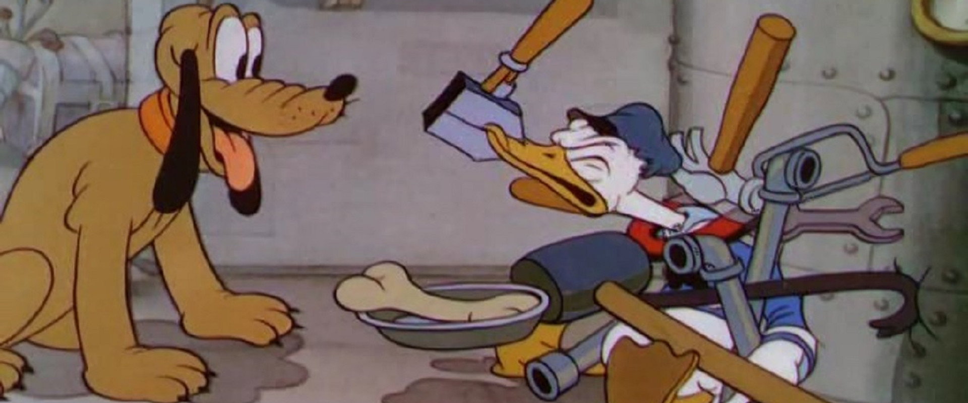 Donald and Pluto backdrop