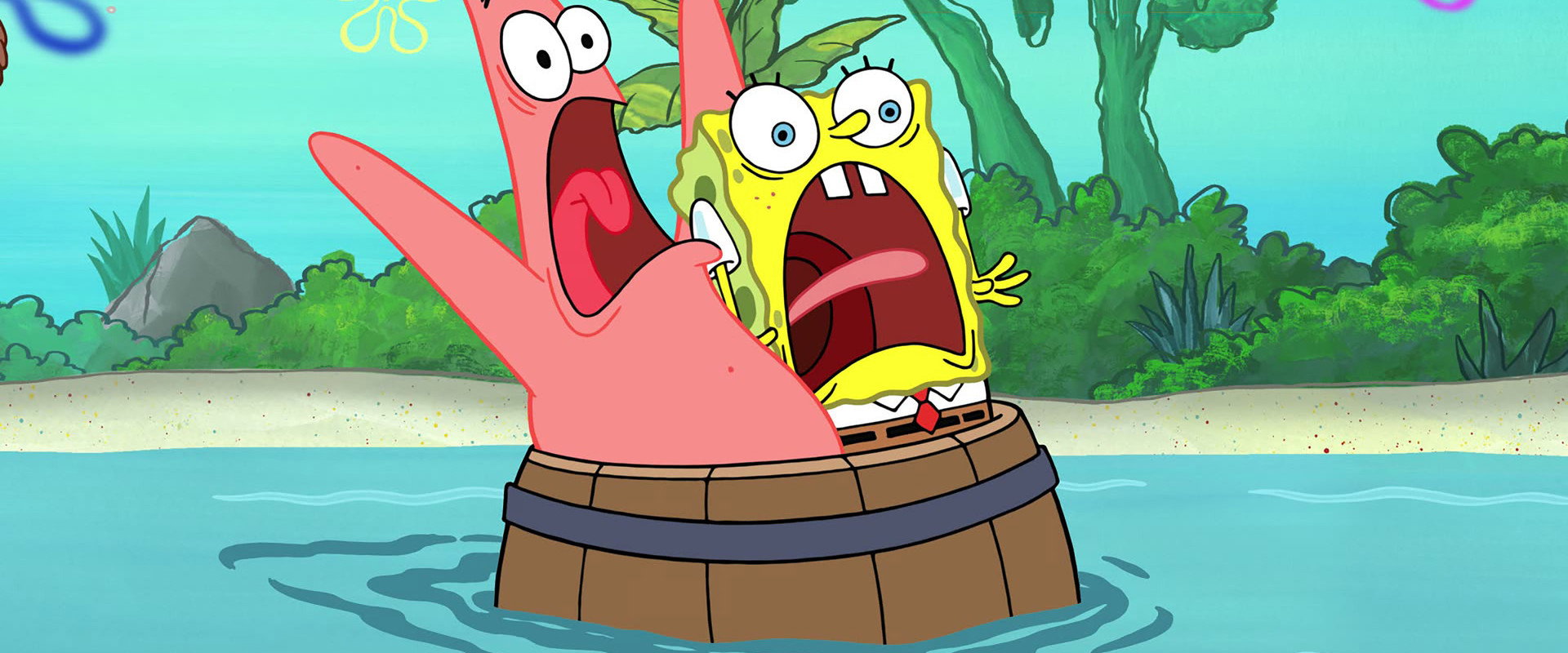 SpongeBob and Patrick's Timeline Twist-Up backdrop