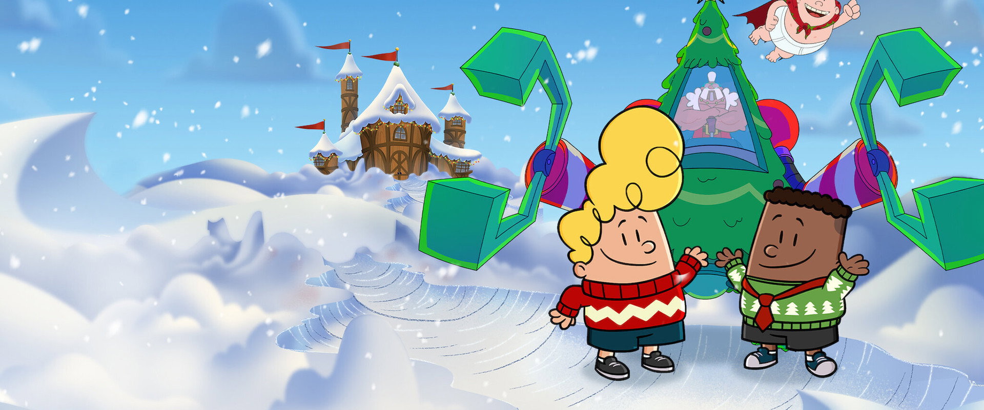 Captain Underpants Mega Blissmas backdrop
