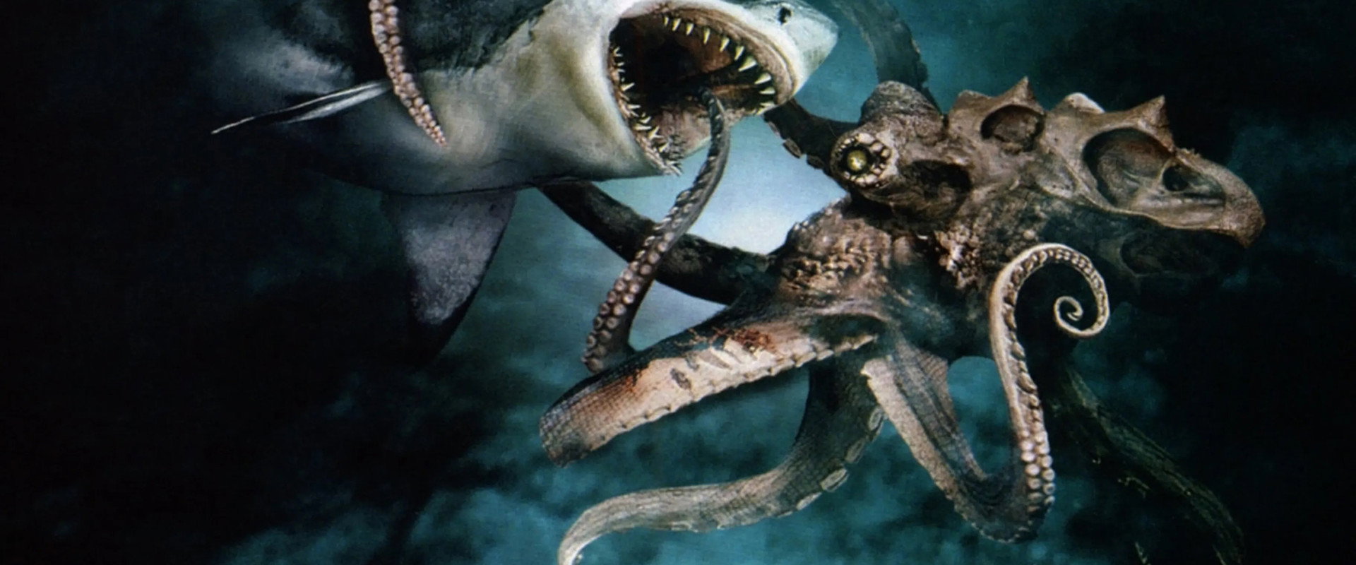 Mega Shark vs. Giant Octopus backdrop