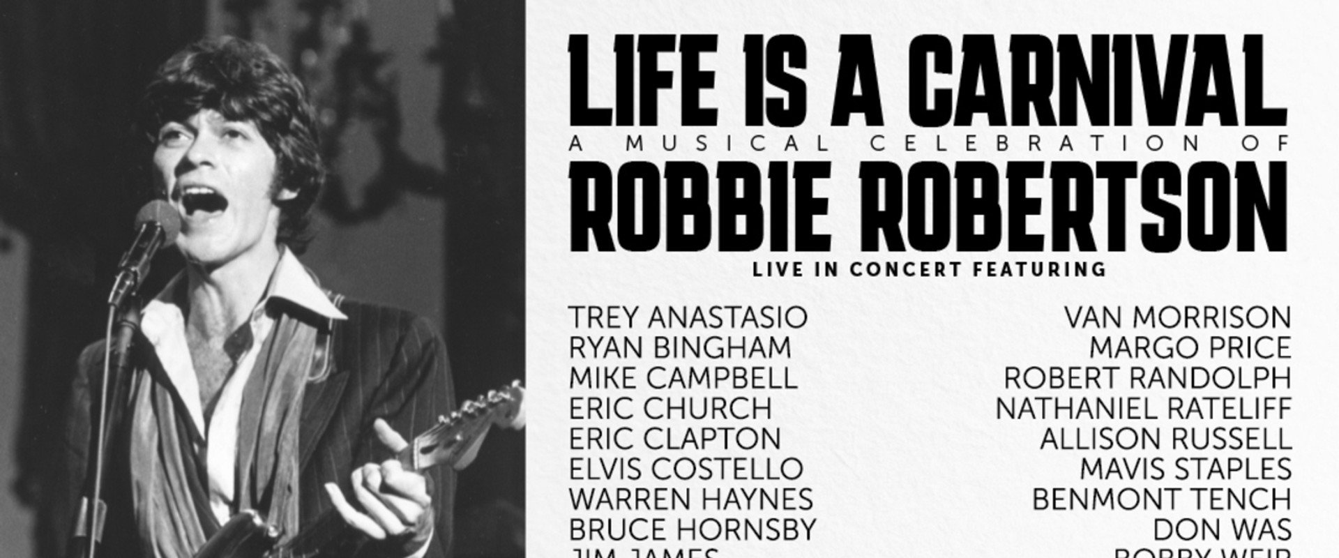Life Is a Carnival: A Musical Celebration of Robbie Robertson backdrop