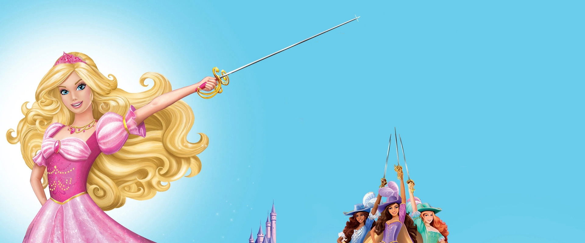 Barbie and the Three Musketeers backdrop