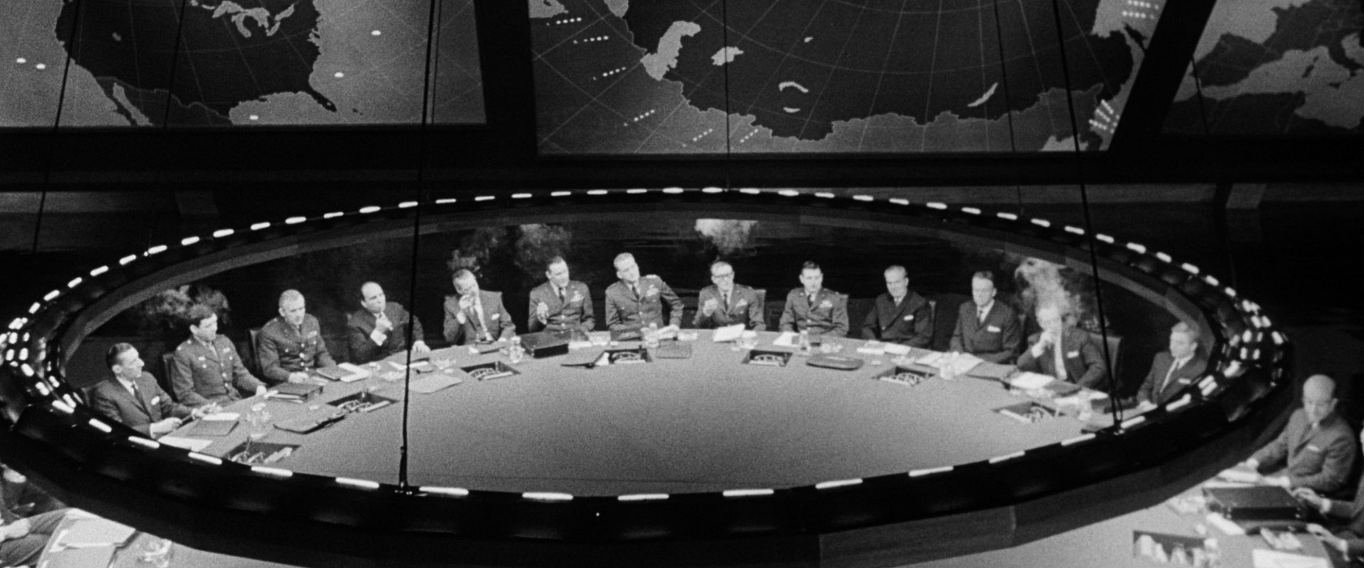 Dr. Strangelove or: How I Learned to Stop Worrying and Love the Bomb backdrop