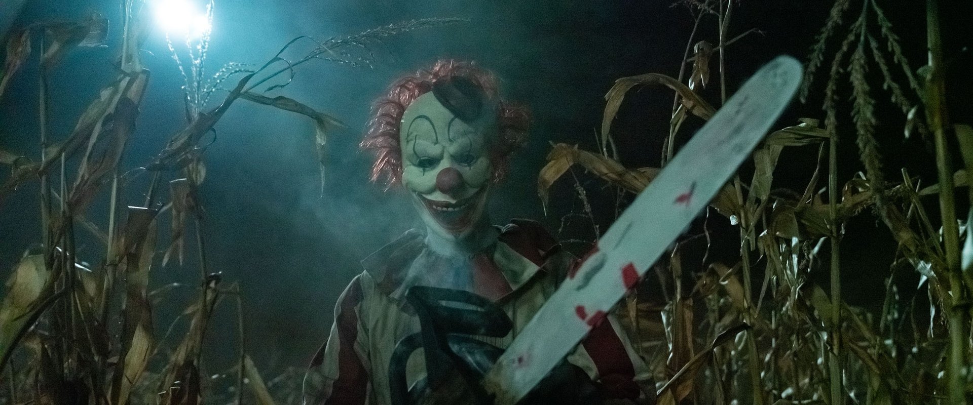 Clown in a Cornfield backdrop