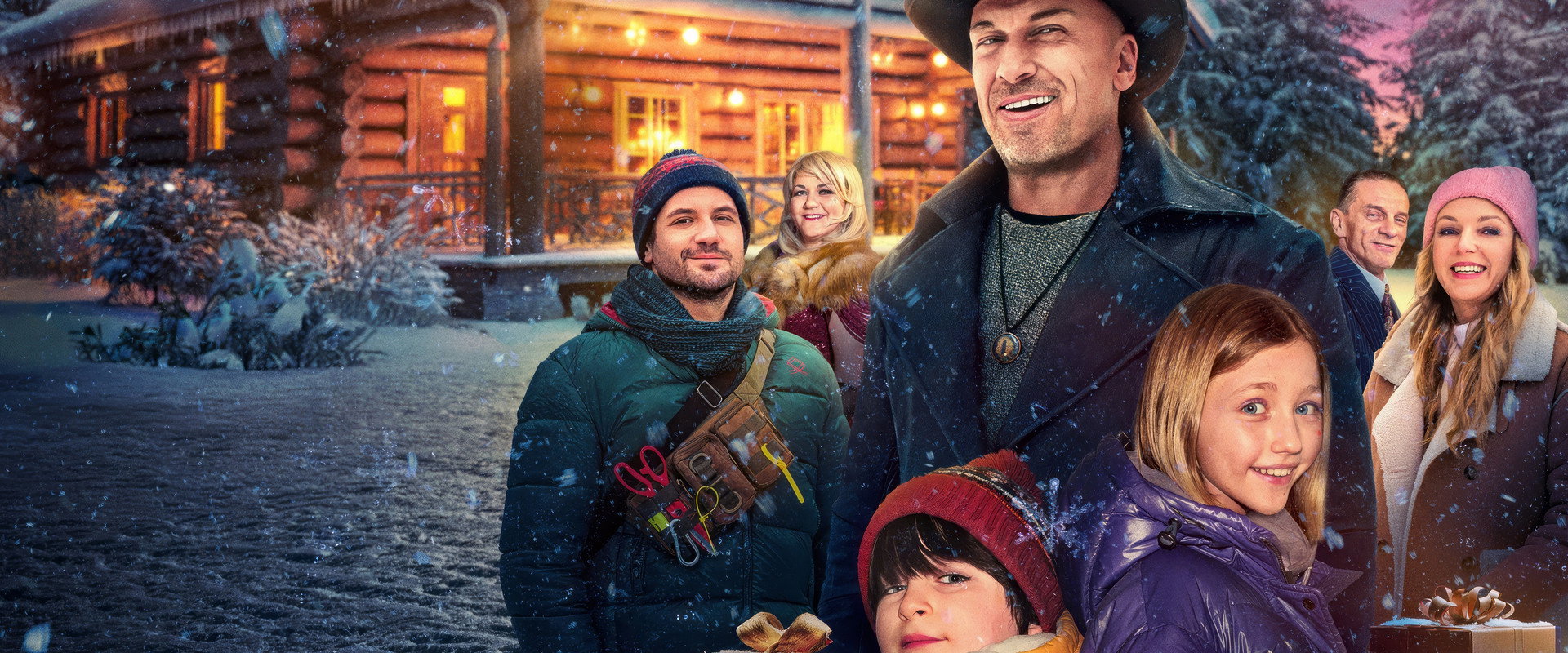 New Year in Berezovka backdrop