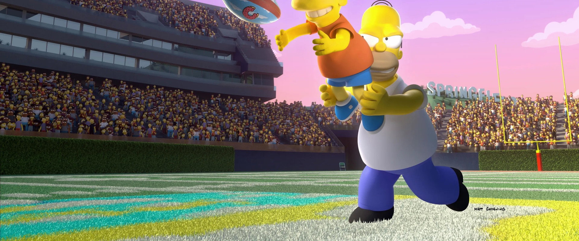 The Simpsons Funday Football backdrop