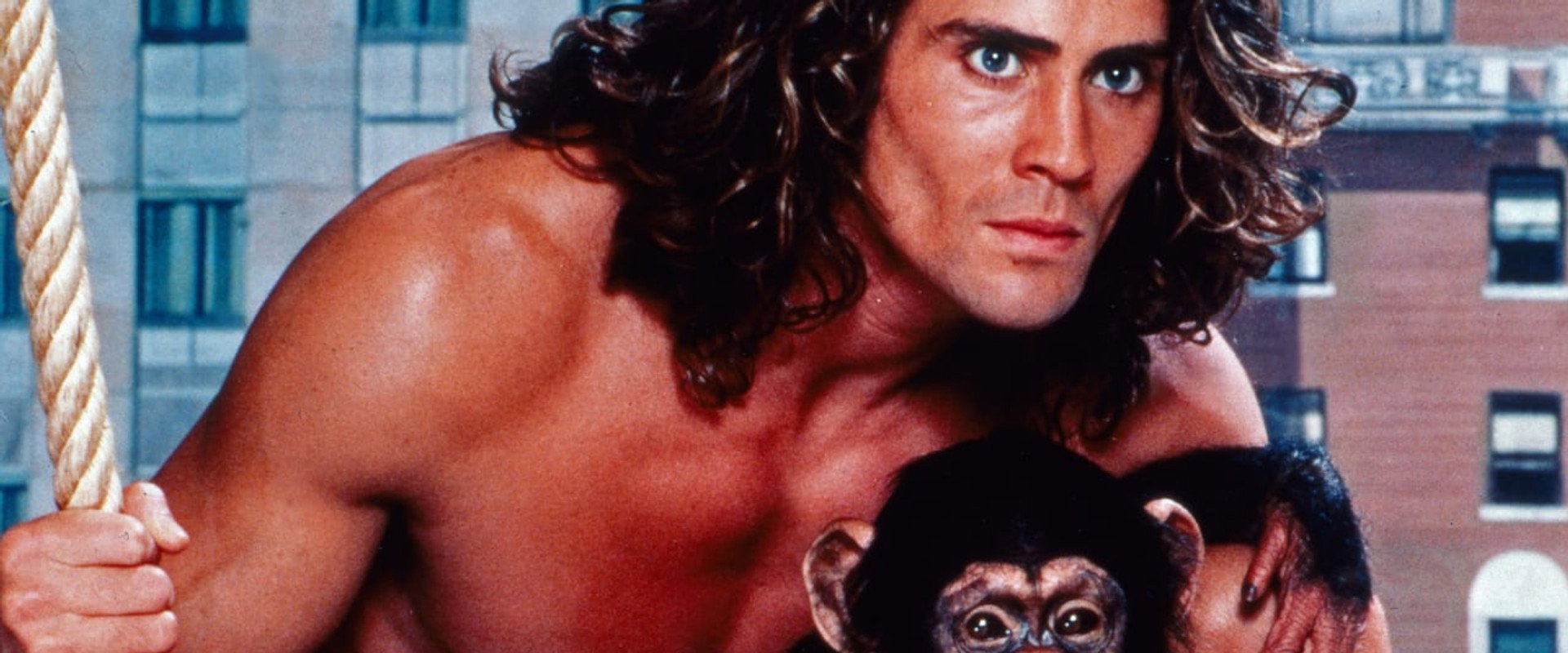 Tarzan in Manhattan backdrop