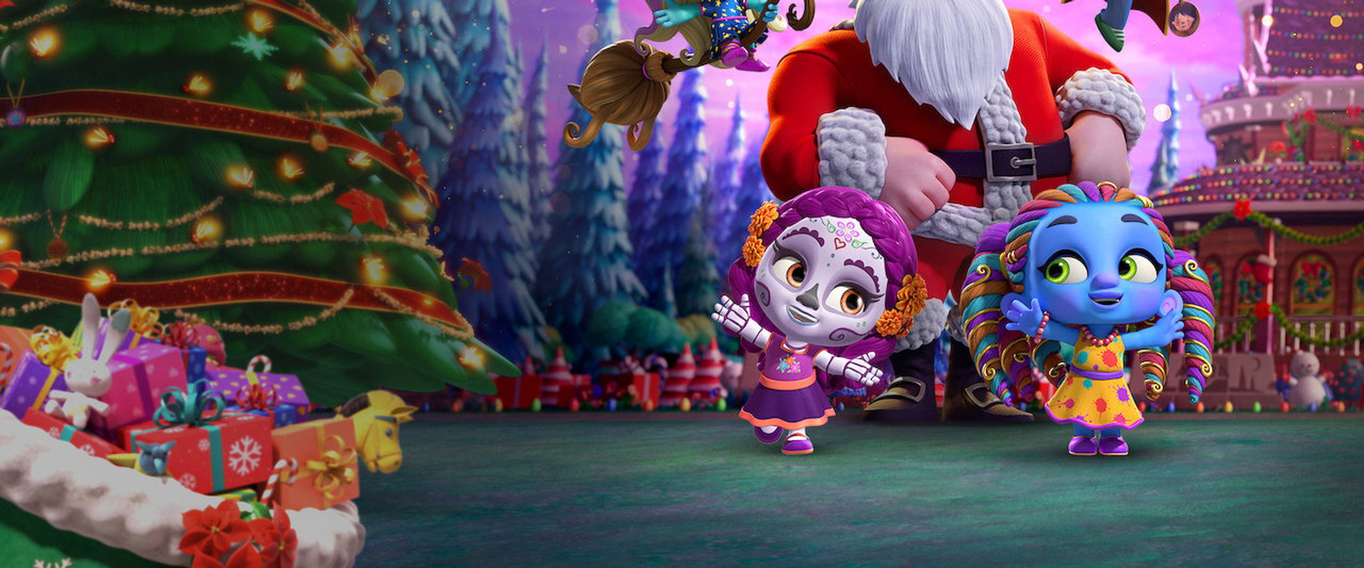 Super Monsters Save Christmas backdrop