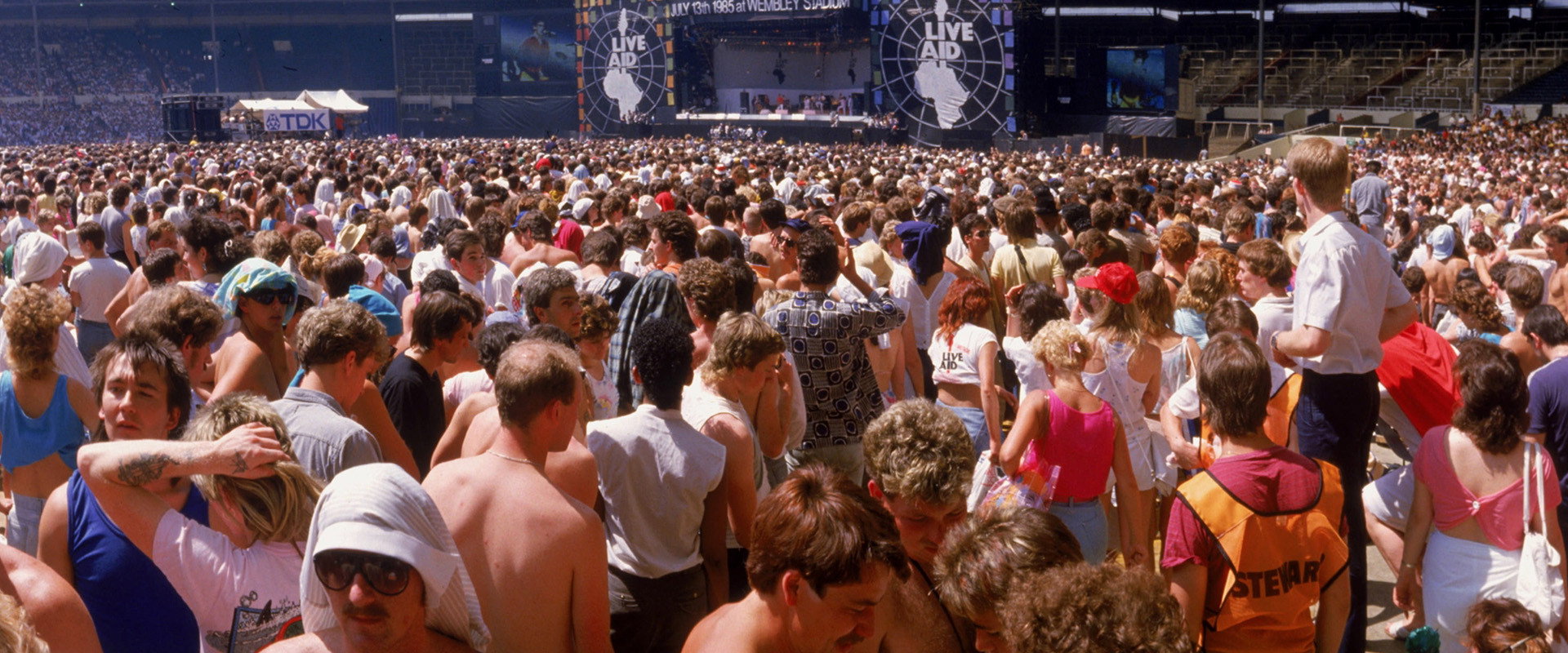 Live Aid Against All Odds backdrop