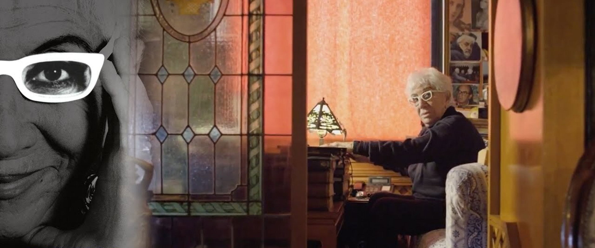 Behind the White Glasses backdrop