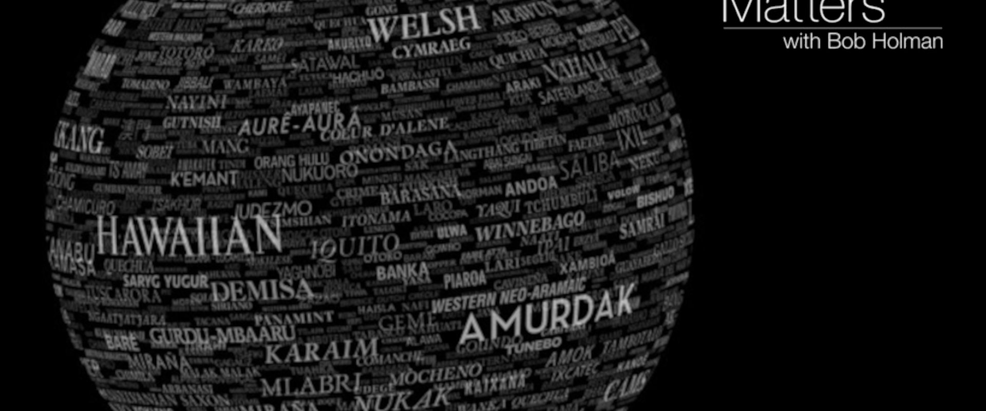 Language Matters with Bob Holman backdrop