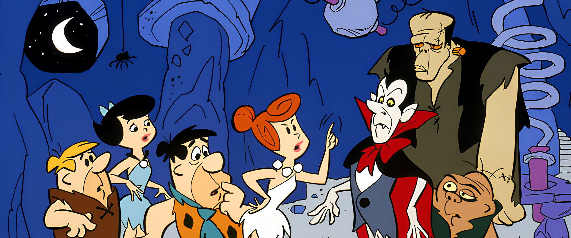 The Flintstones Meet Rockula and Frankenstone backdrop