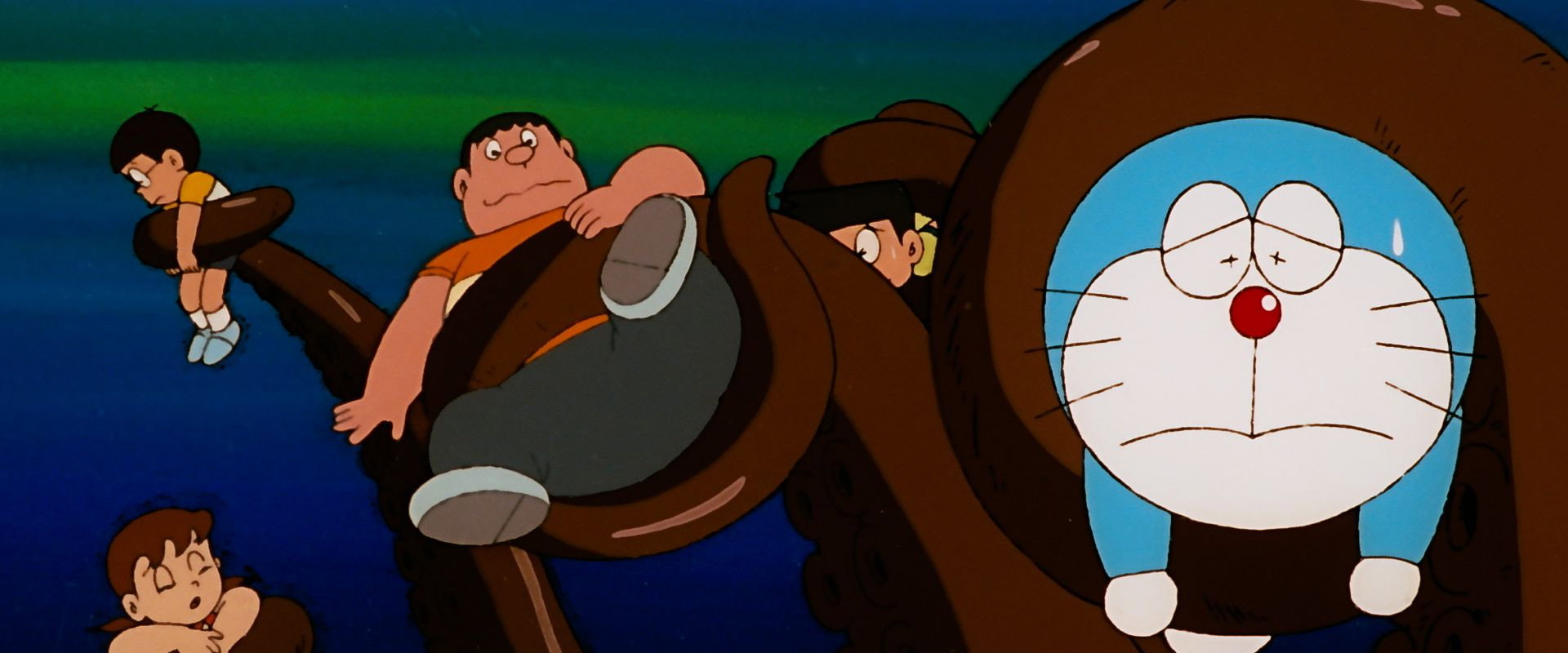 Doraemon: Nobita and the Castle of the Undersea Devil backdrop