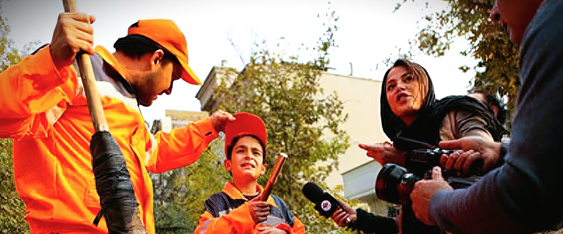 Orange Suit backdrop